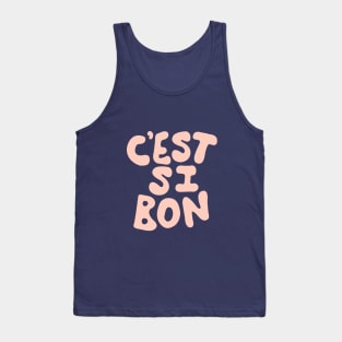 C'est Si Bon in peach and dark grey Tank Top